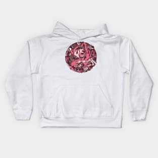 Pink and White Circle of Drip Kids Hoodie